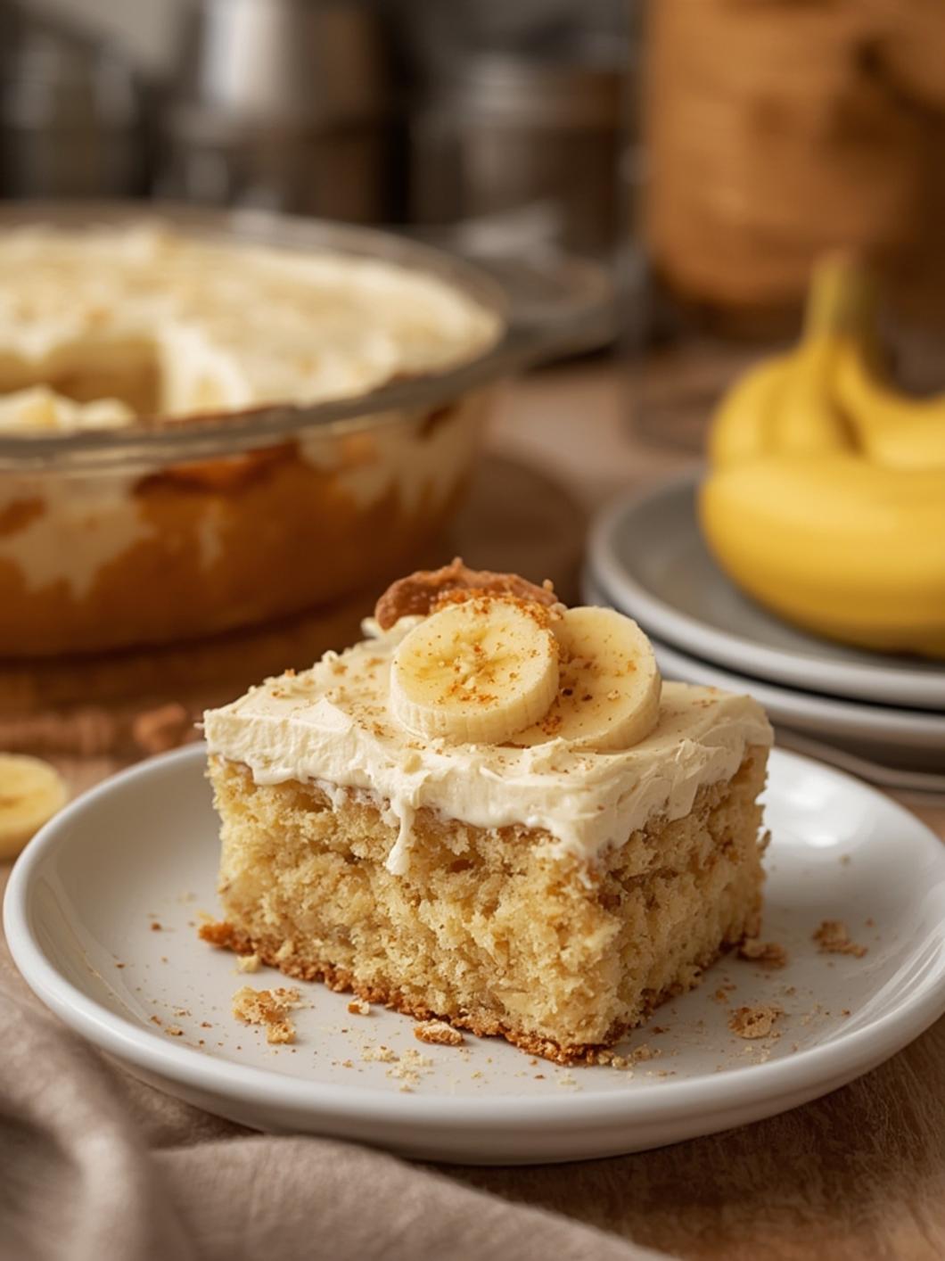 Banana Pudding Poke Cake