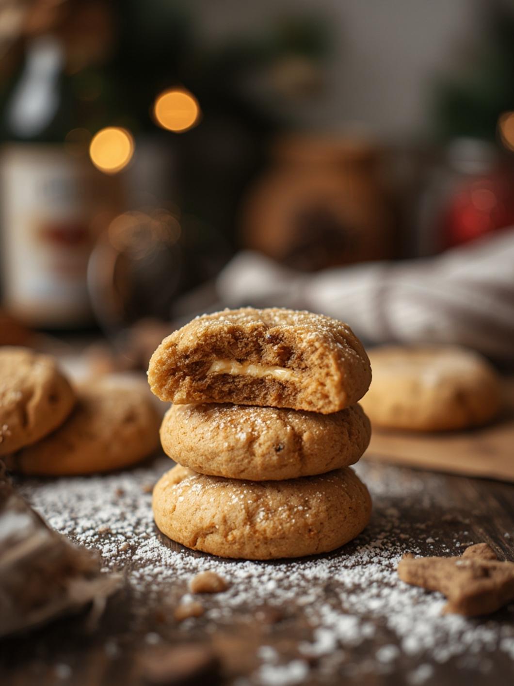 Biscoff stuffed cookies