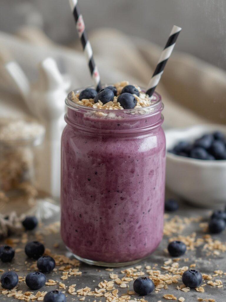 Blueberry Oatmeal Breakfast Smoothie