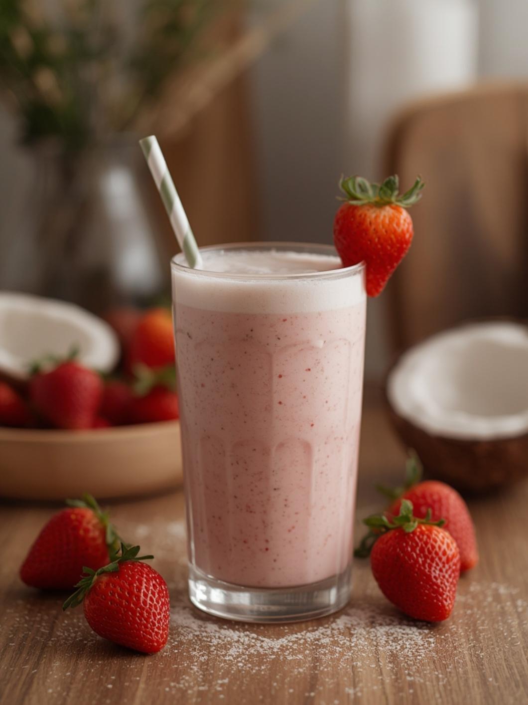 Coconut Strawberry Smoothie