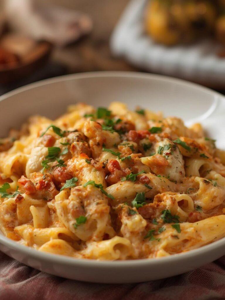 Creamy Baked Ziti with Chicken