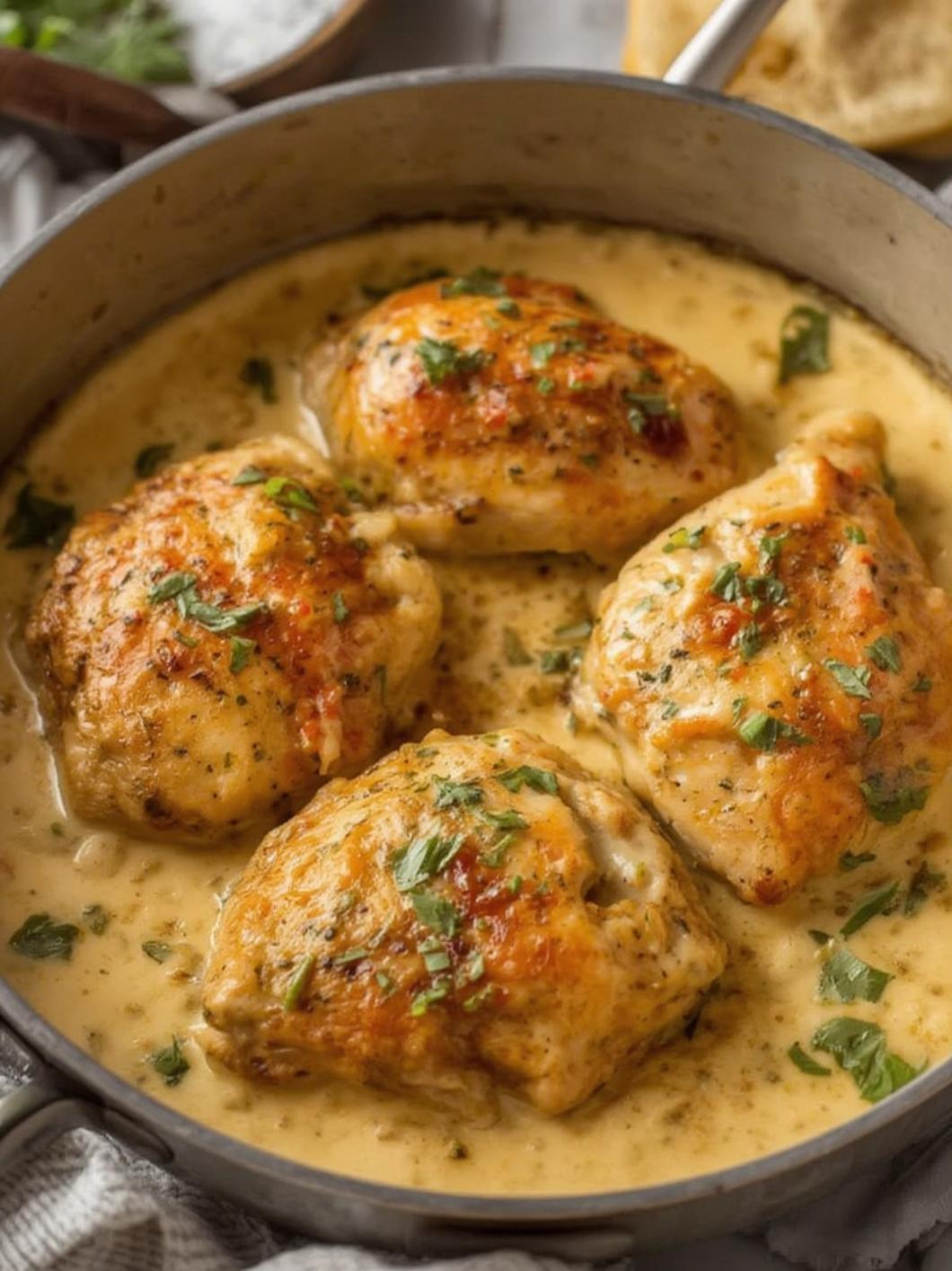 Creamy Garlic Chicken Thighs