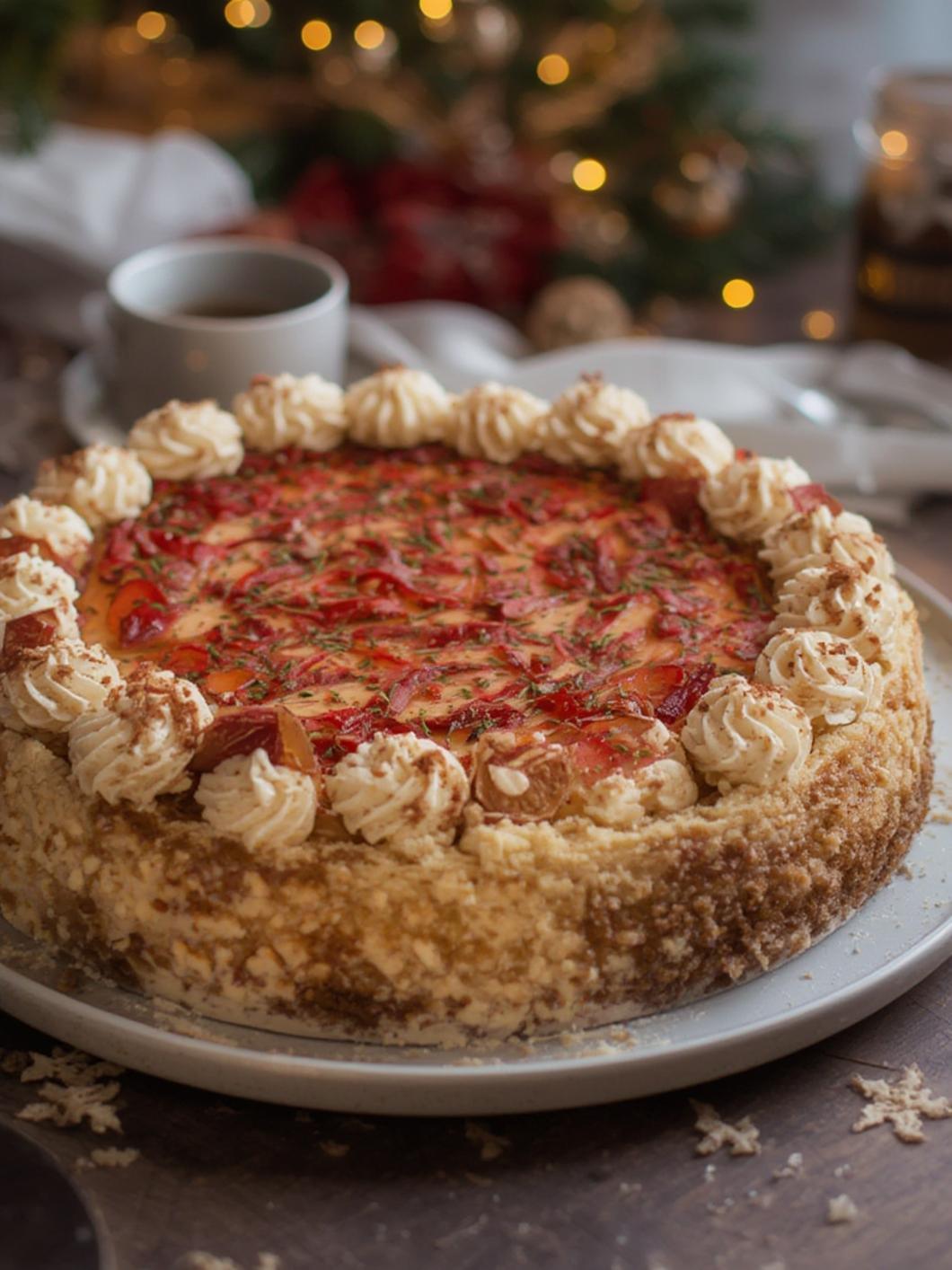 Easy Christmas Cheesecake Slab – no bake!