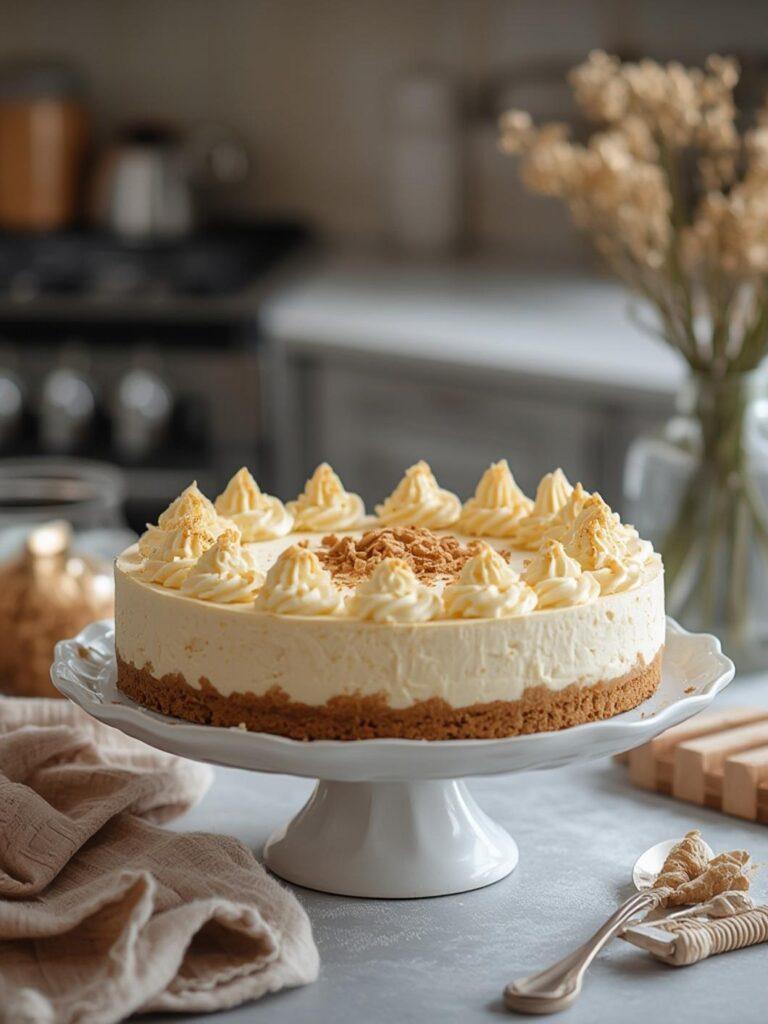 No-Bake Lotus Biscoff Cheesecake