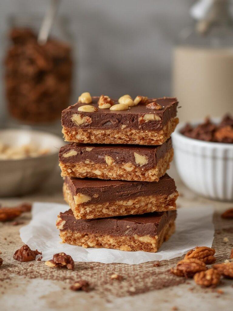 No-bowl Chocolate Nut Bars