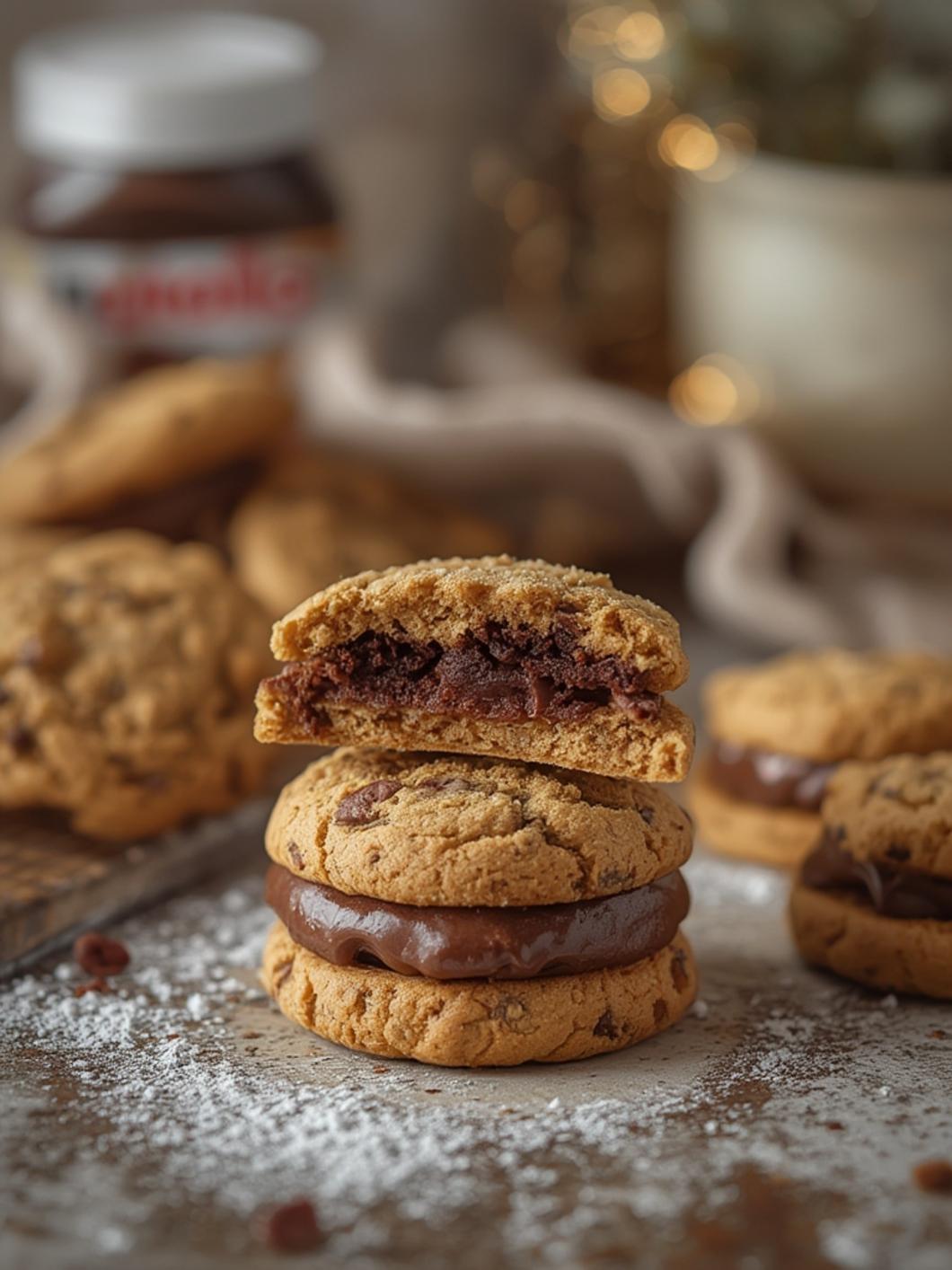 Nutella Stuffed Cookies