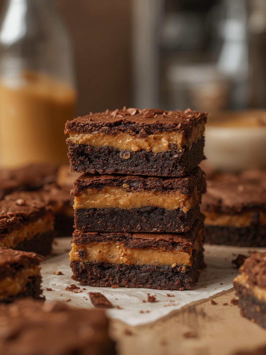 peanut butter stuffed brownies