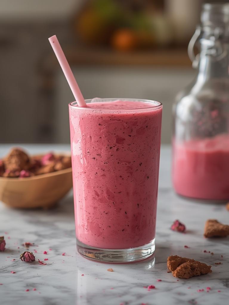 Pink Glow Smoothie served