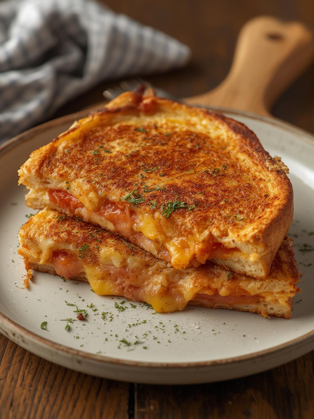 Pizza Grilled Cheese served