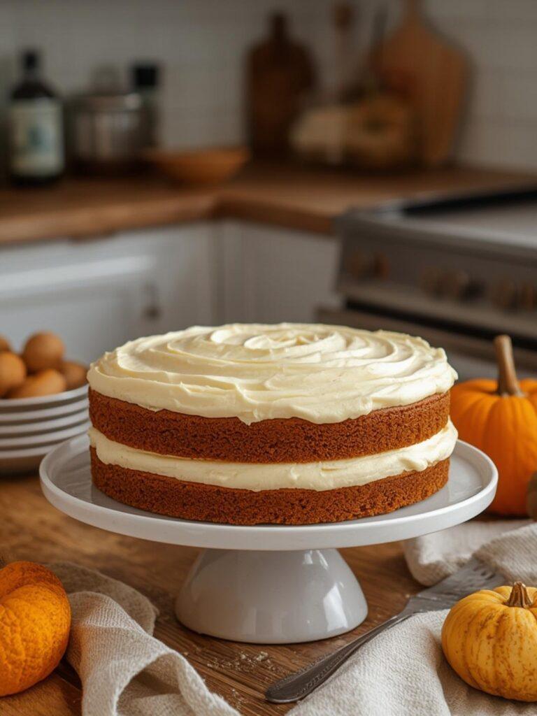 Pumpkin Cake with Cream Cheese Frosting