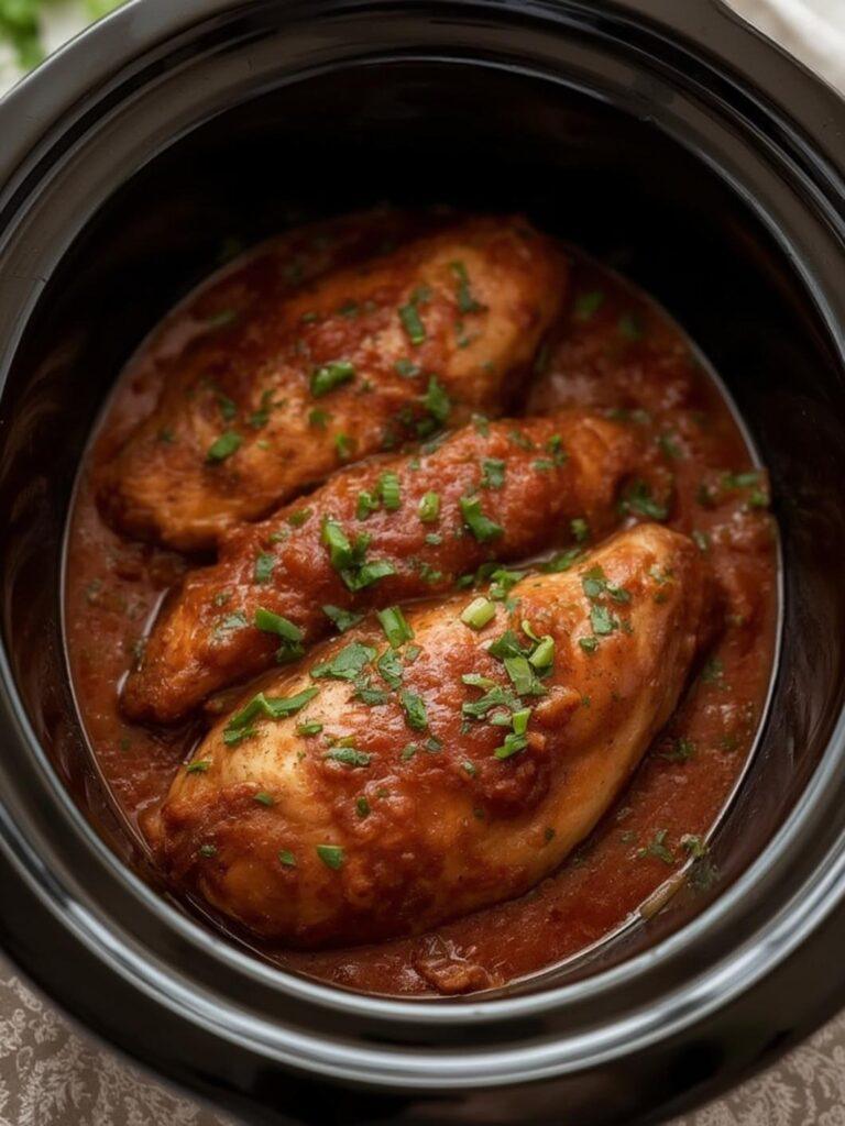 Slow Cooker Salsa Chicken