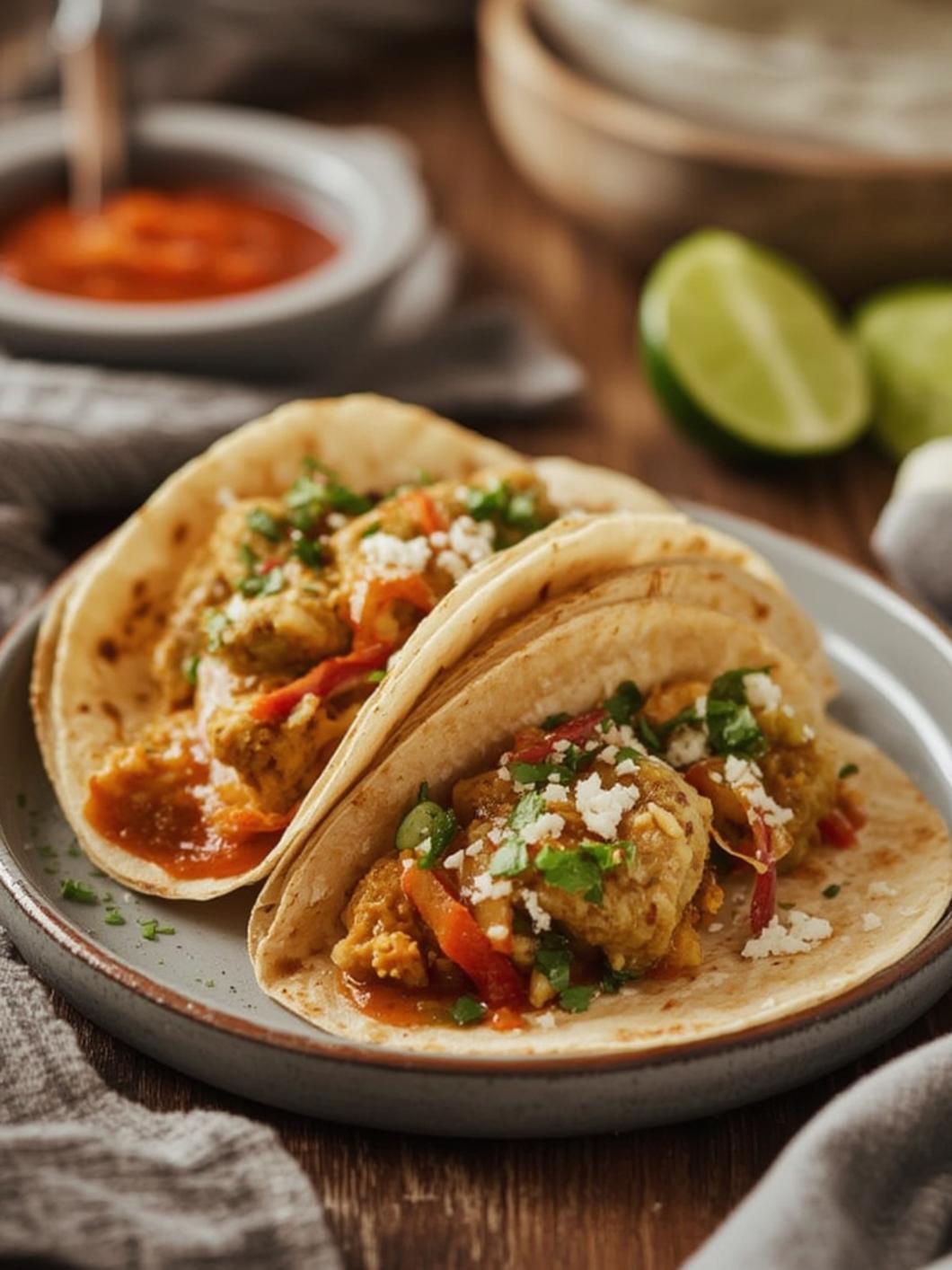 Smash Dumpling Tacos