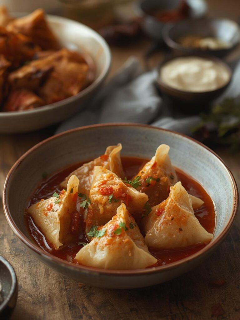 Spicy Wontons in Chilli Sauce