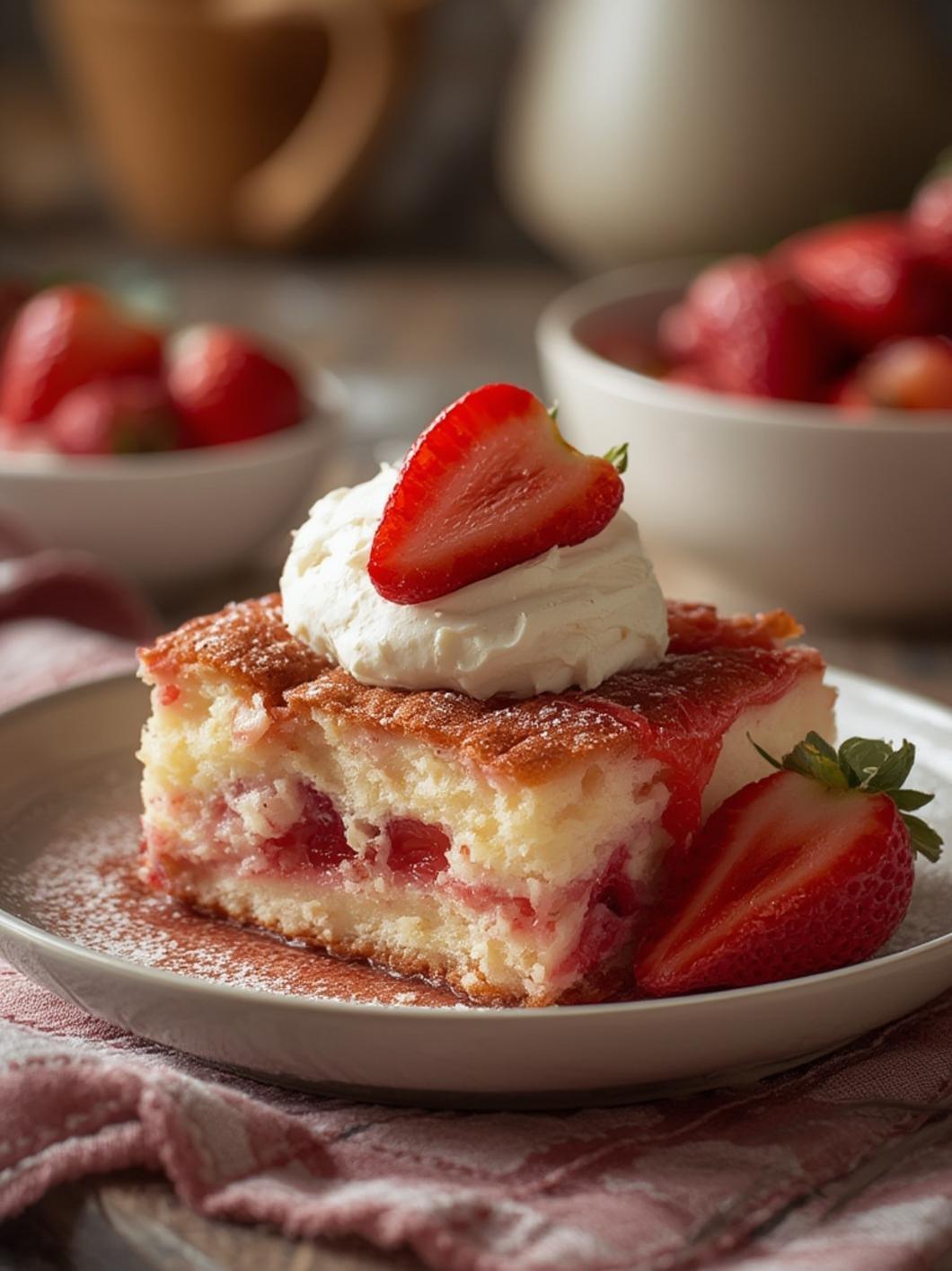 Strawberry Cheesecake Dump Cake