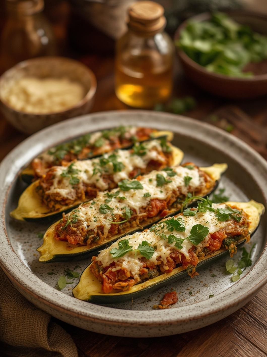 Stuffed Zucchini Boats