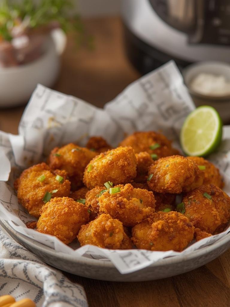 Air Fryer Chicken Nuggets served
