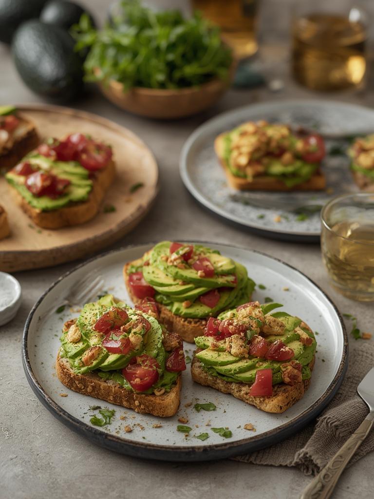 Avocado Toast Variations served