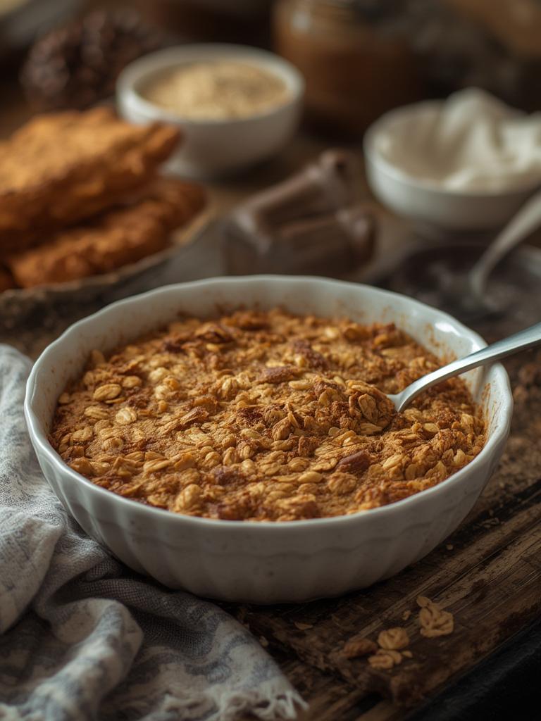 Baked Oats served