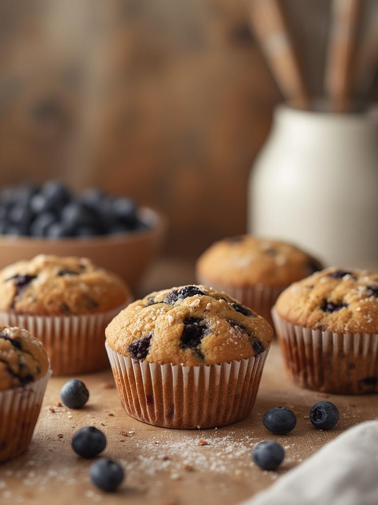 Homemade Blueberry Protein Muffins