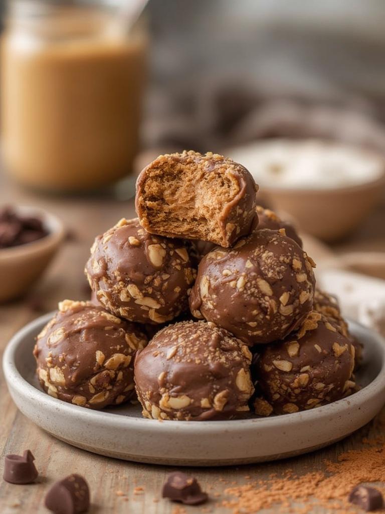 No-Bake Peanut Butter Energy Bites served