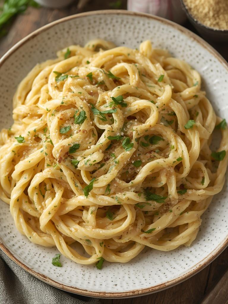 One Pot Creamy Garlic Pasta