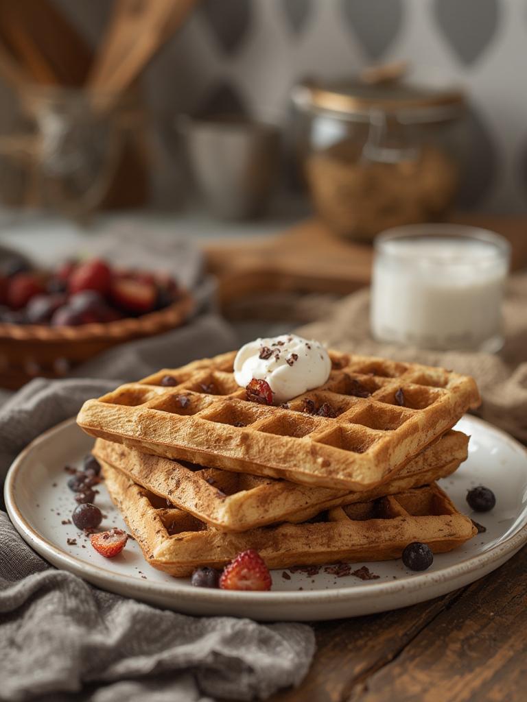 Protein Waffles served