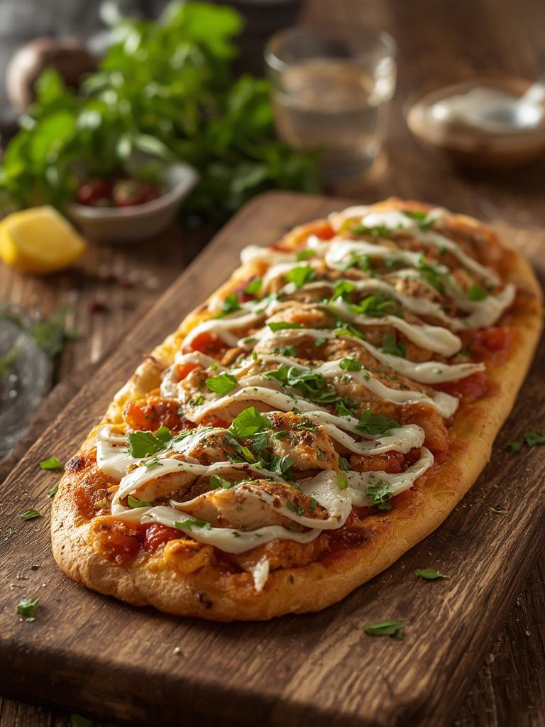 Chicken Caesar Flatbread