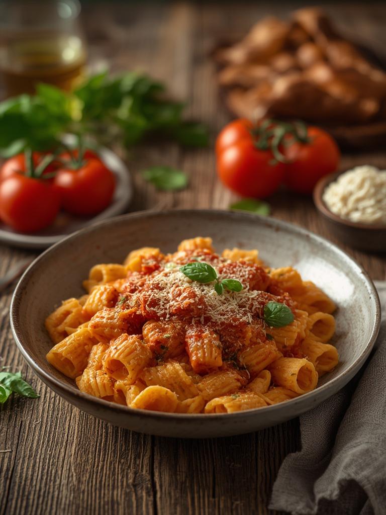 Creamy Tomato Rigatoni Pasta