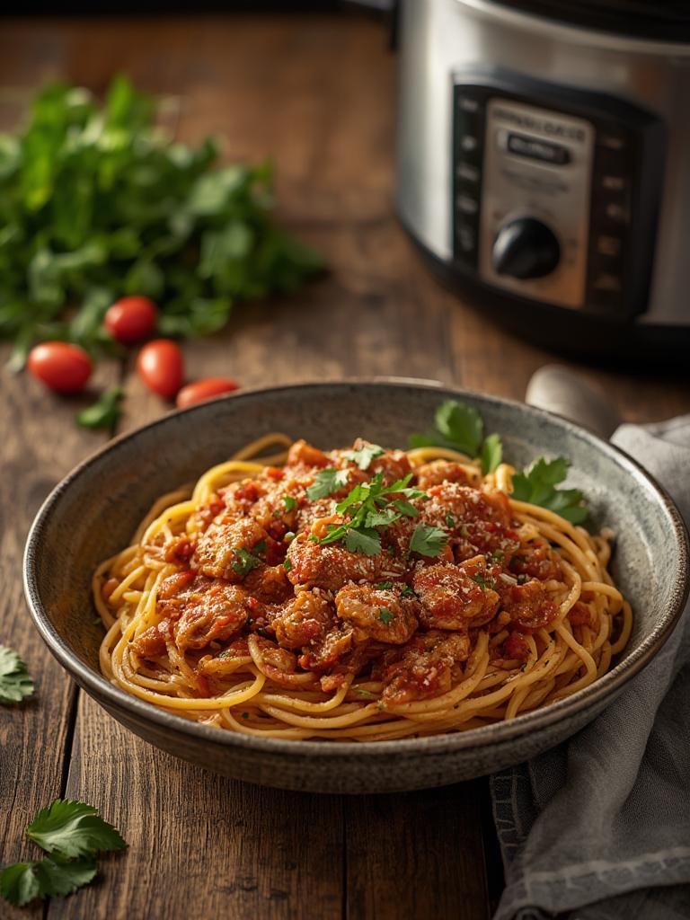 Crock Pot Cajun Chicken Pasta