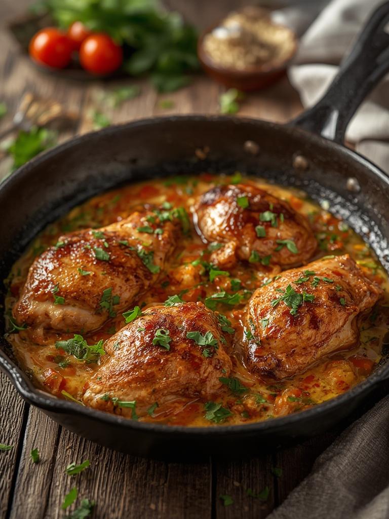 Easy Skillet Chicken Thighs