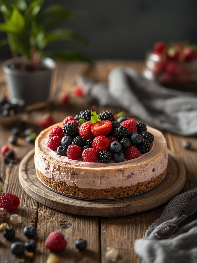No-Bake Berry Cheesecake