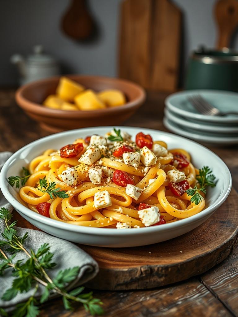 Viral TikTok Baked Feta Pasta