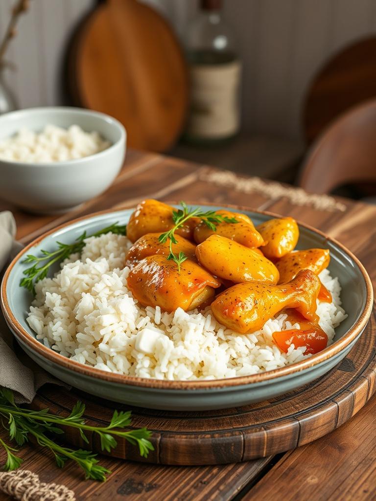 20-Minute Garlic Butter Chicken with Rice