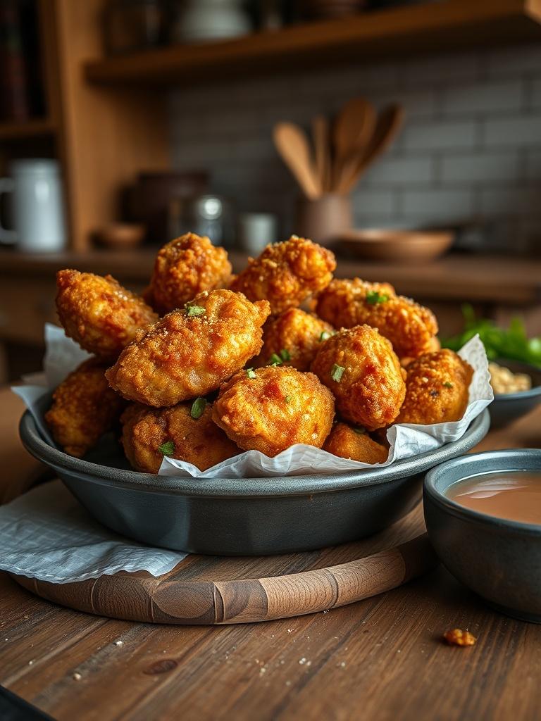Crispy Honey Garlic Chicken Bites