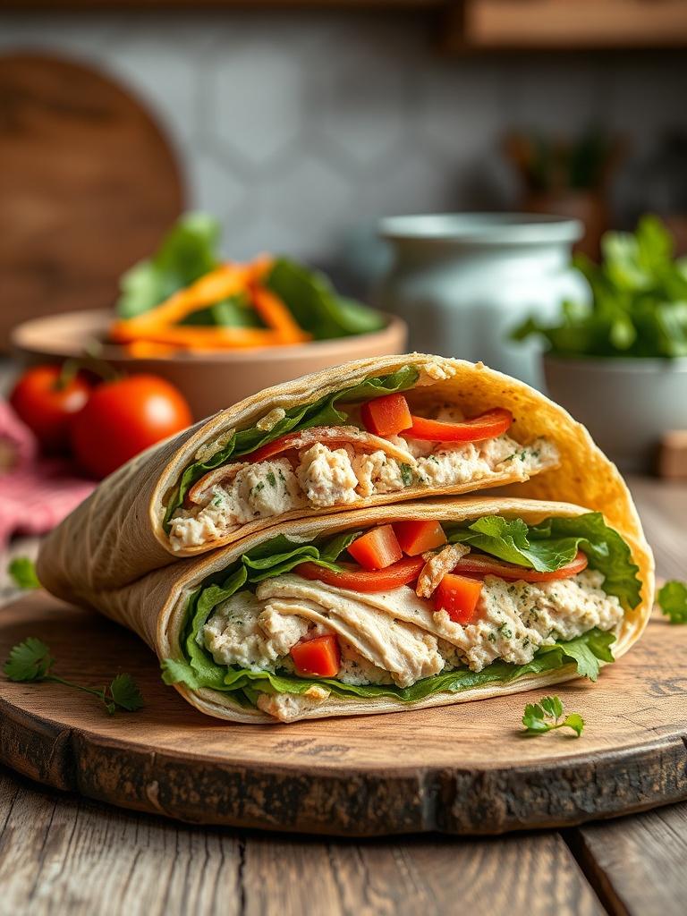 Healthy Tuna Melt Wrap