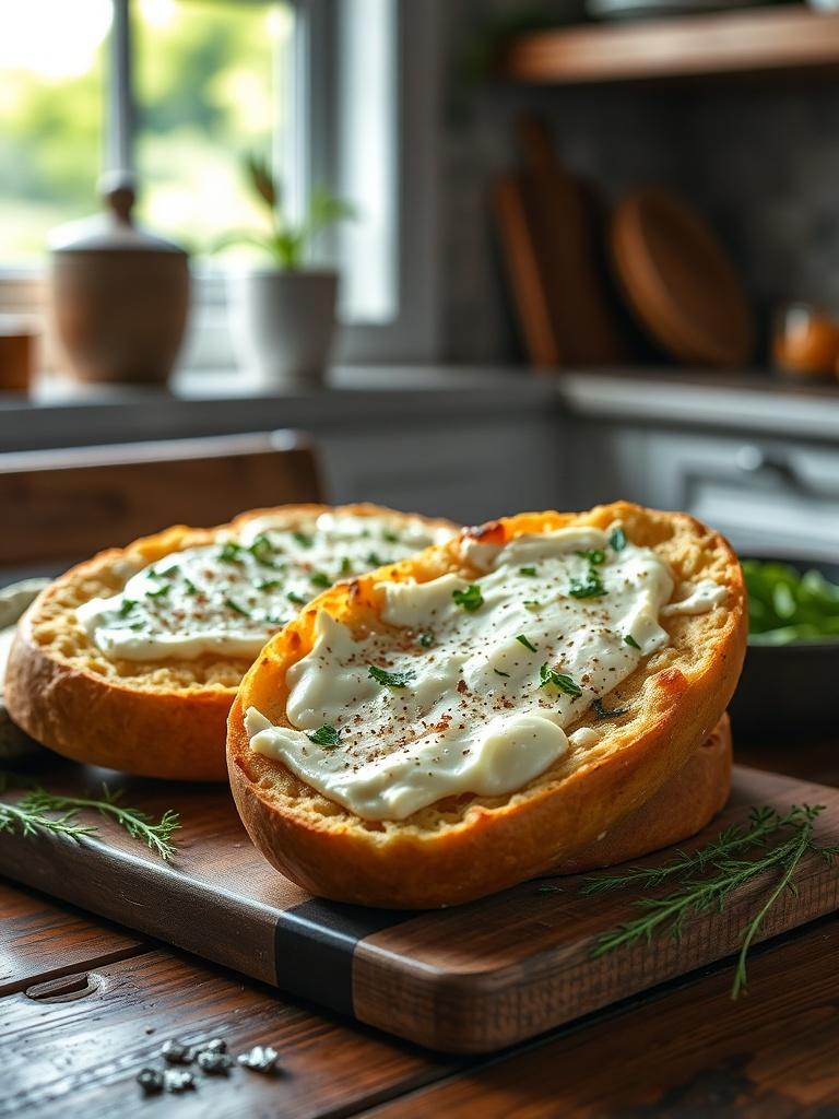 Korean Cream Cheese Garlic Bread