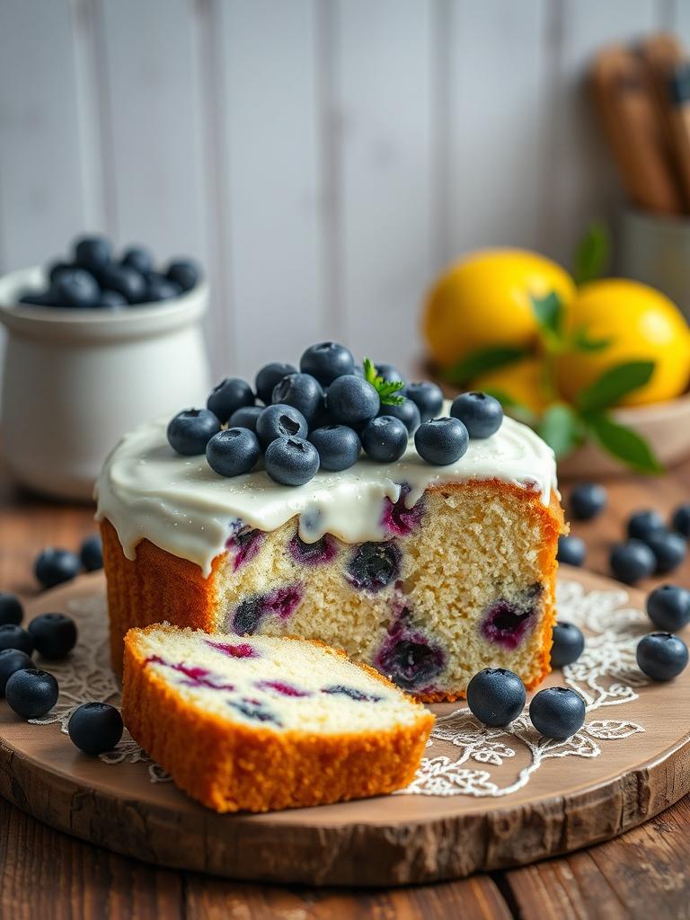 Lemon Blueberry Yogurt Cake