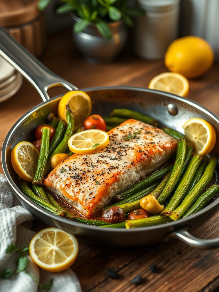 One-Pan Lemon Garlic Salmon & Veggies