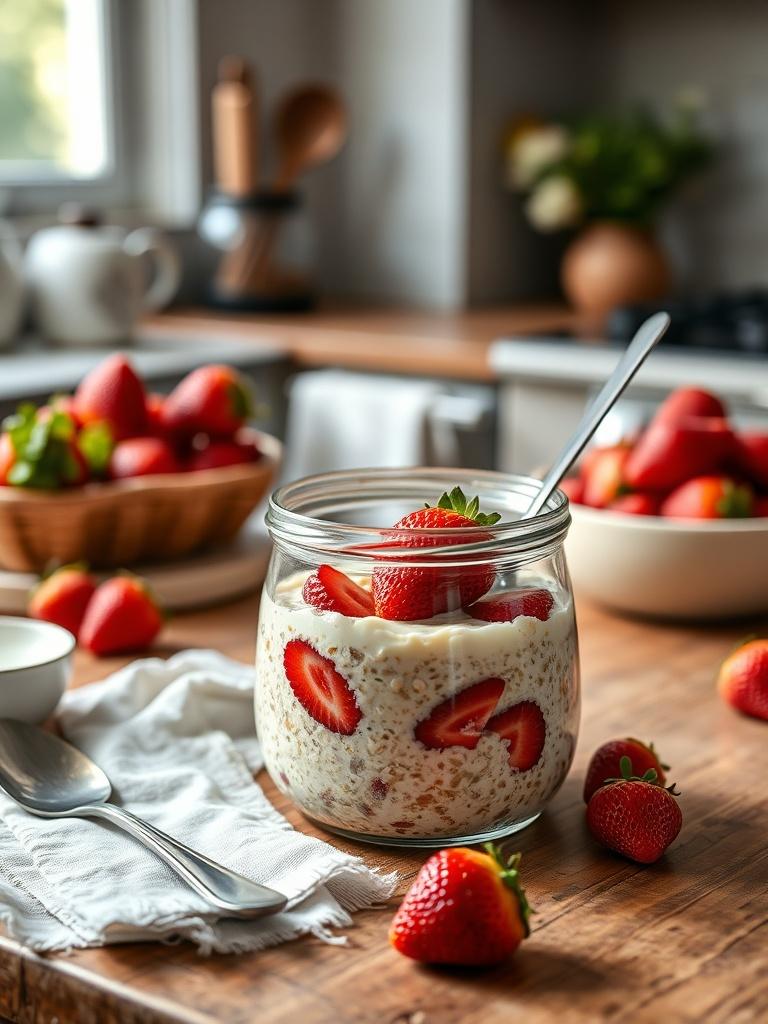 Strawberry Cheesecake Overnight Oats